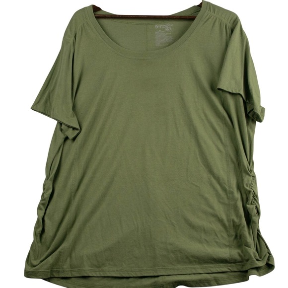 Terra & Sky Tops - Terra & Sky Women's 2X Olive Green Short Sleeve Tunic Top Plus Size